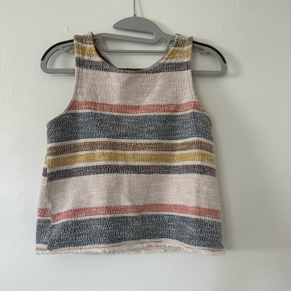 Crop linen top